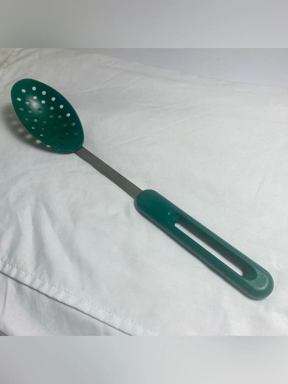 VTG Bonny Stainless Steel Slotted Cooking Serving Spoon Hunter Green USA